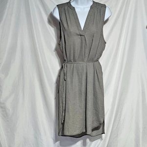 H&m Black White Chevron Patterned V-neck Dress NWT Size 4